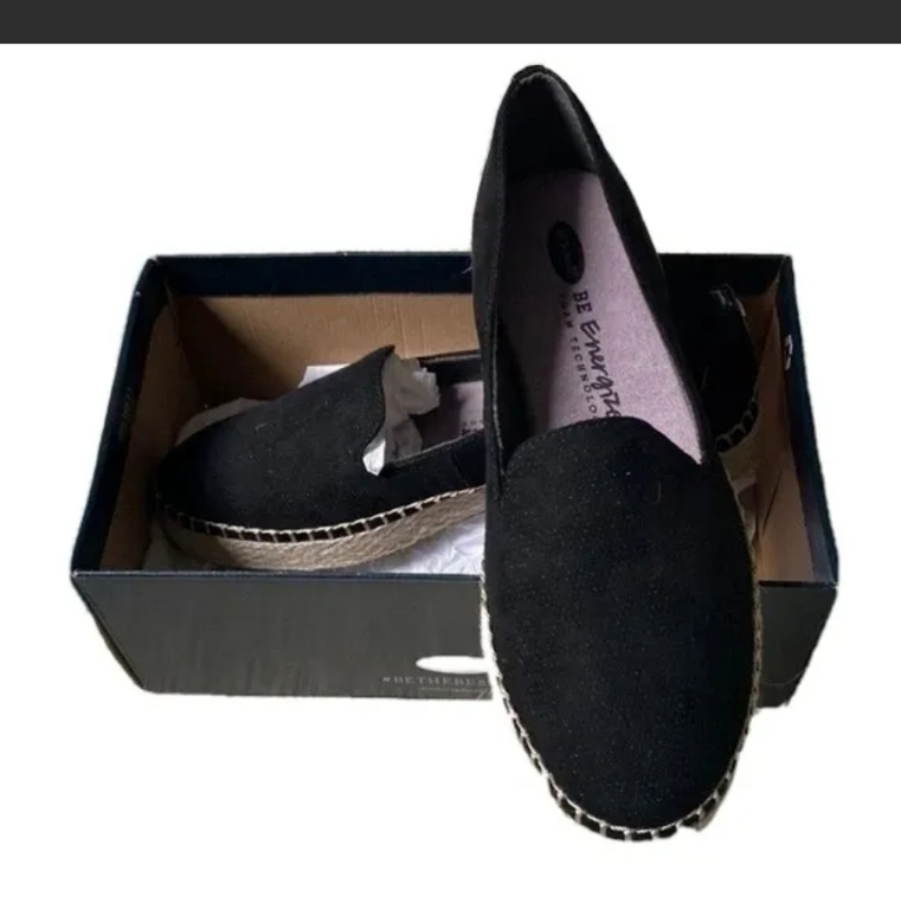 DR SCHOLLS Be Energized Find Me Espadrille Women's Slip On-Shoe Size 10 M/Black